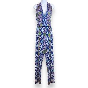 HALE BOB Halter Jumpsuit Snakeskin Print size L